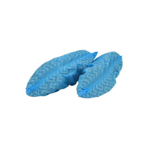 Blue Anti Slip Shoe Covers with Full Elastic