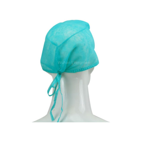 Green Surgical Cap With Tie