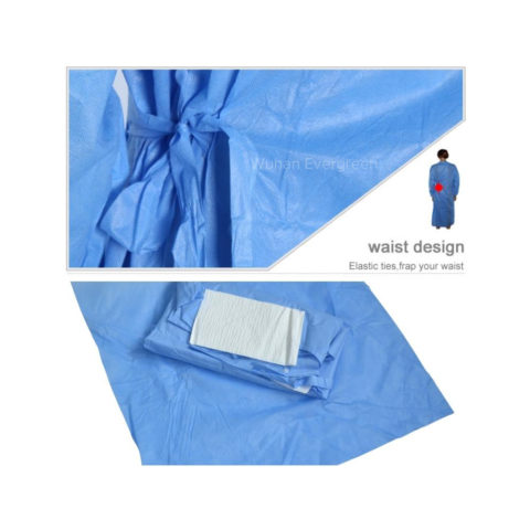 SMS Blue Disposable Medical Standard Surgical Gowns