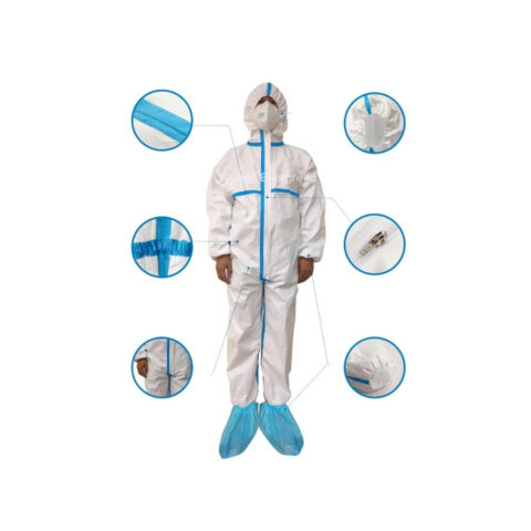 Water Resistant Disposable Overalls with Seamed Tape